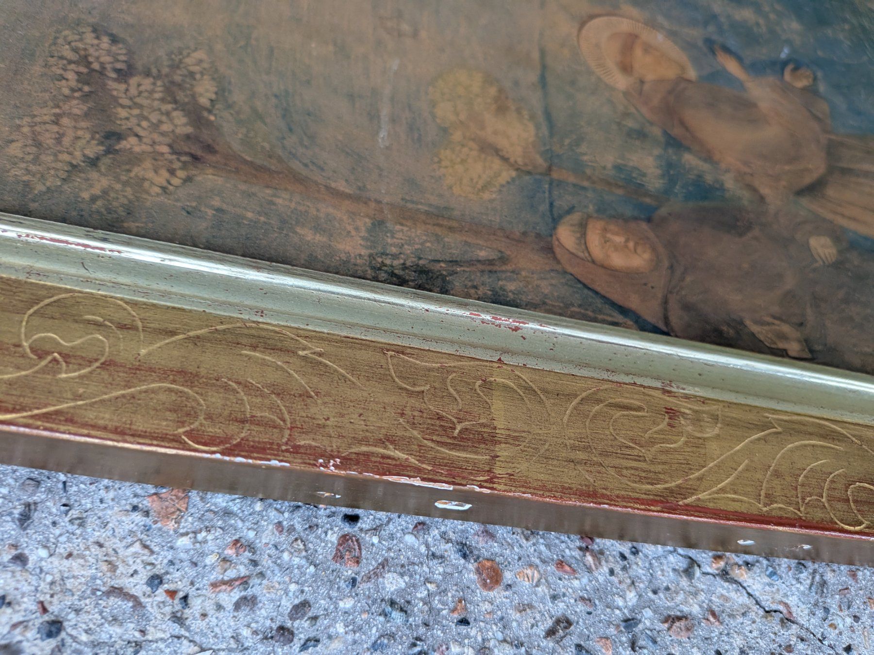 Cornici: Antiker Bilderrahmen mit Heiligenbild (Kunstdruck) – Usato da Emmen venduto da magelan 3