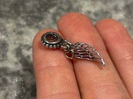 Pandora Charm 585 GOLD Herz 💛 Flügel 🪽Silber, Bicolor