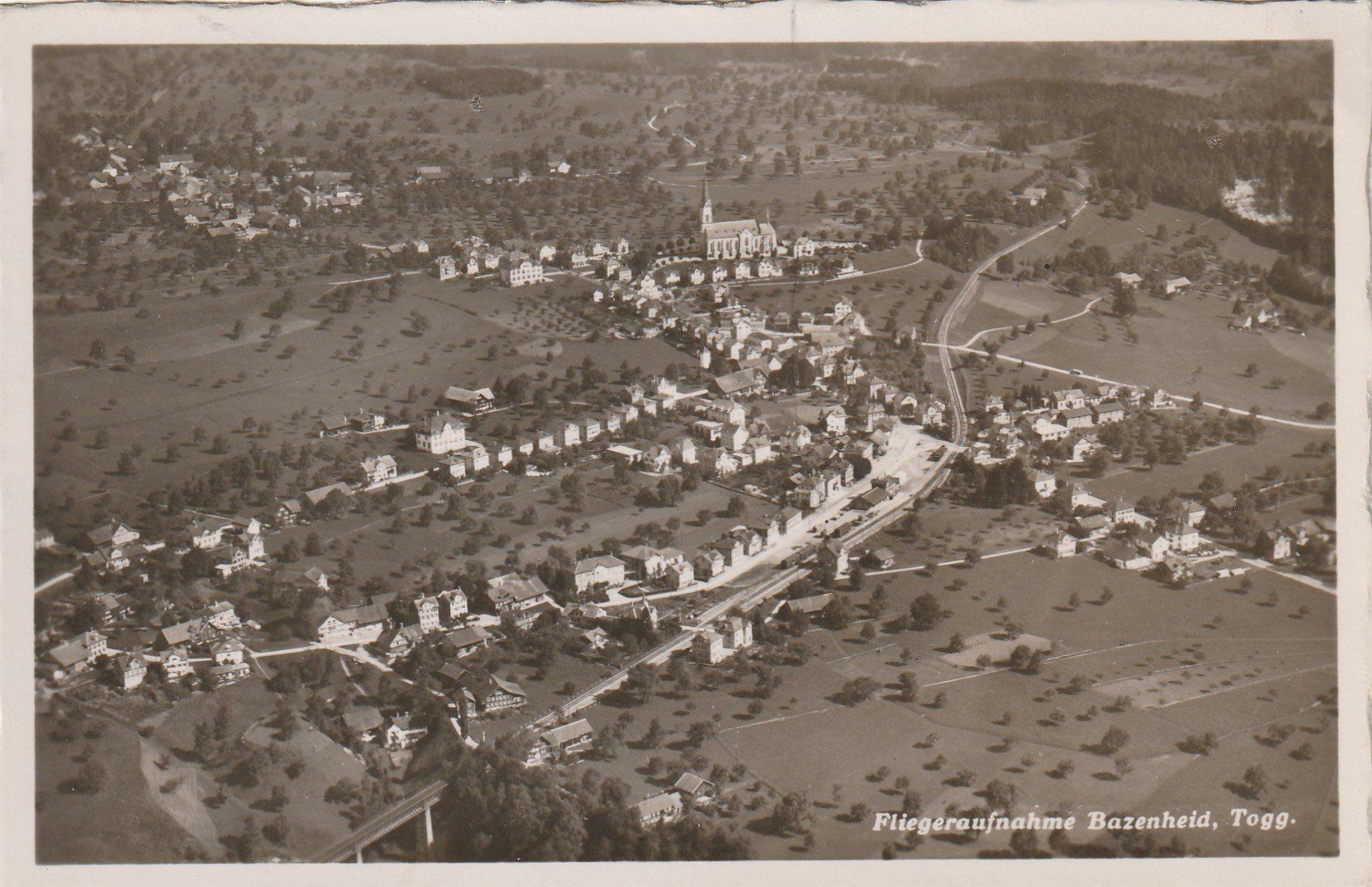 Cartoline postali: Bazenheid Flugaufnahme – Usato da Rorschacherberg venduto da fratovi2