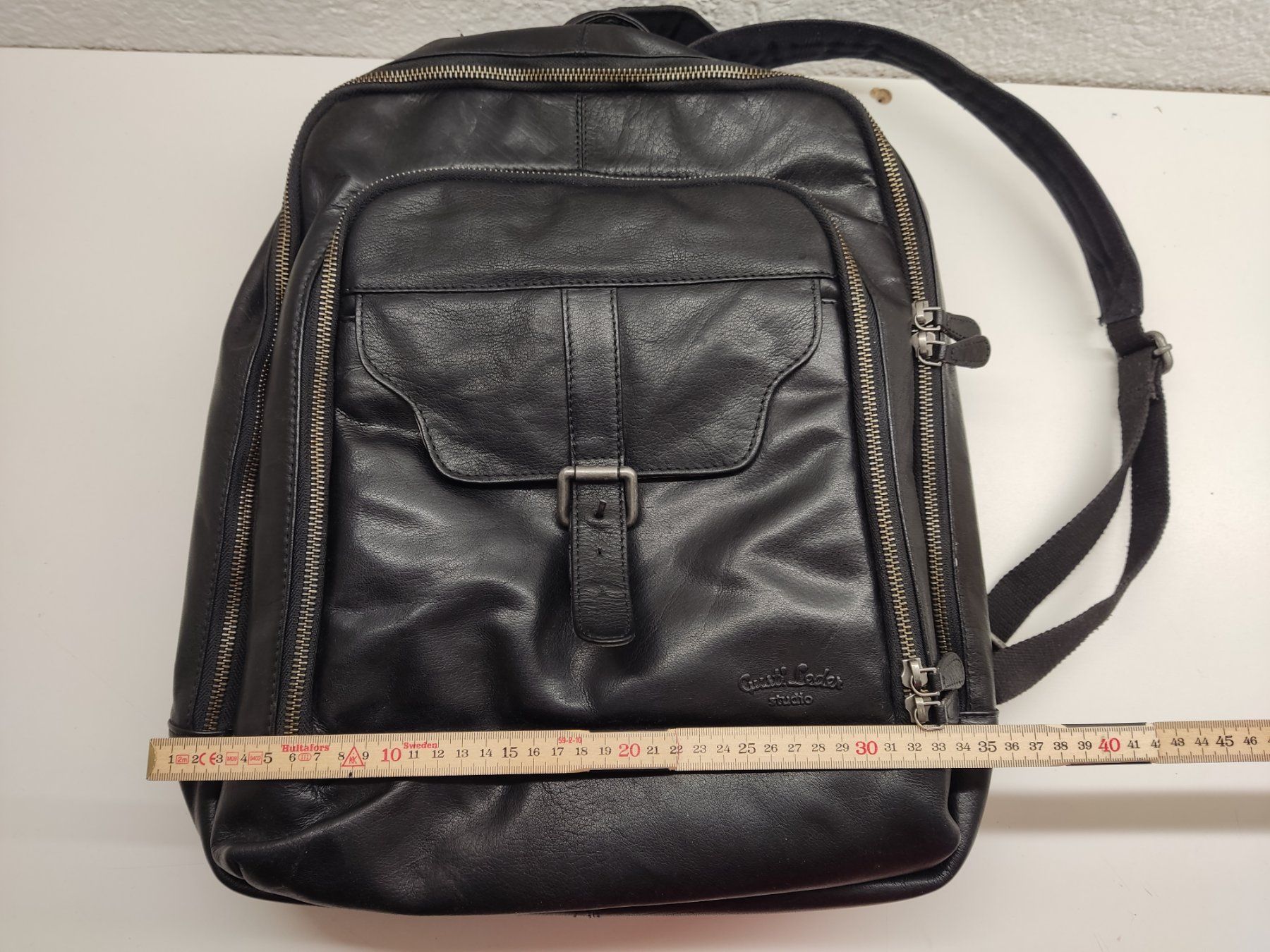 Zaini: Gusti Leder "Niki" / Schwarzer Echtleder Rucksack – Usato da Bern venduto da wratter 8