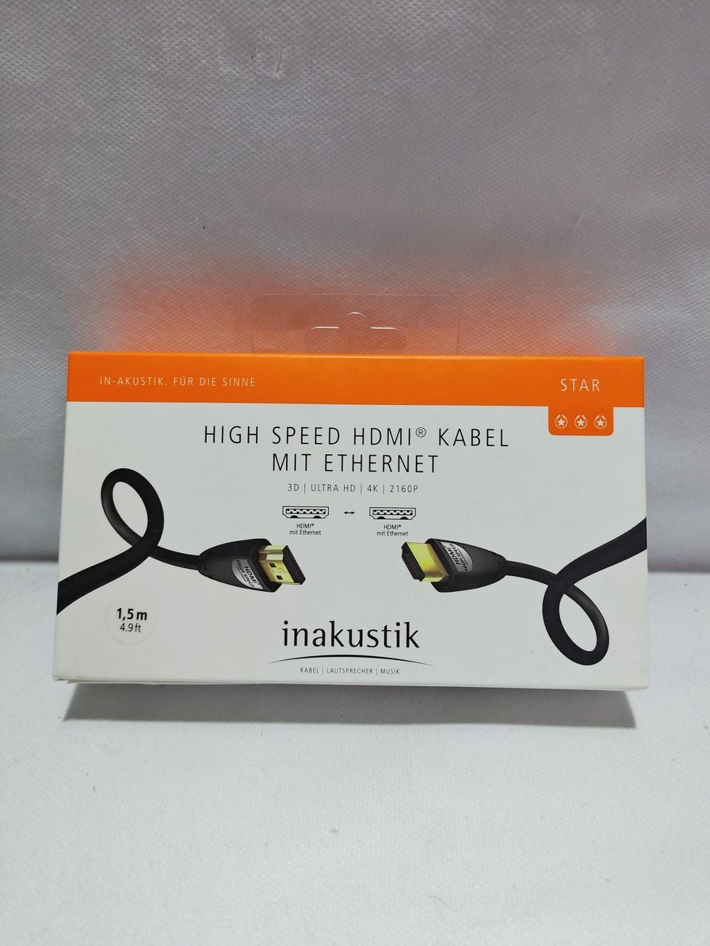 Cavi: Câble HDMI inakustik 1,5m neuf scellé 4K UHD – Nuovo e nell'imballaggio originale da Courtemaîche venduto da Atelier.tech-Market