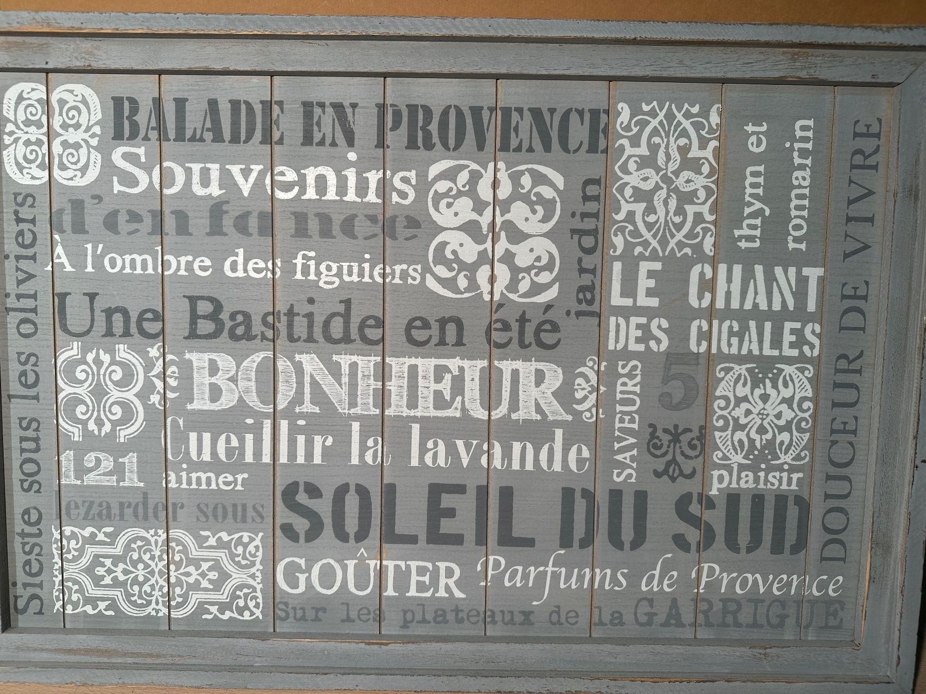Lavagne: Tableau décoratif Provence en bois – Usato da Lausanne venduto da artnouveau04 2