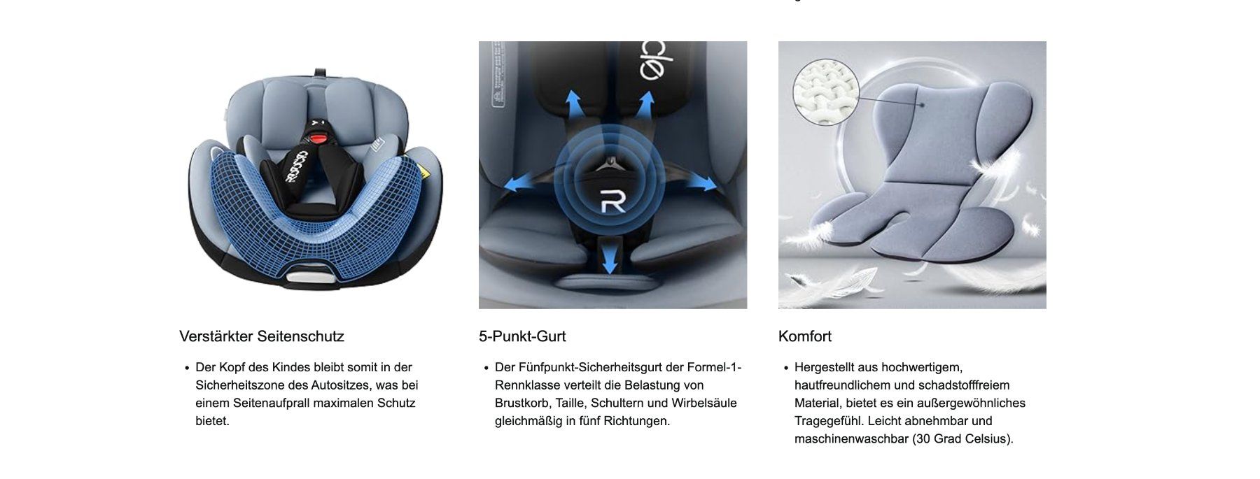 Seggiolini per auto: Kindersitz 360 Drehbar mit ISOFIX 40-150cm NEU – Nuovo (secondo la descrizione) da Aarburg venduto da Qin3ze 5