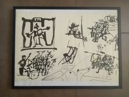 Tuschzeichnung Max von Mühlenen 1964