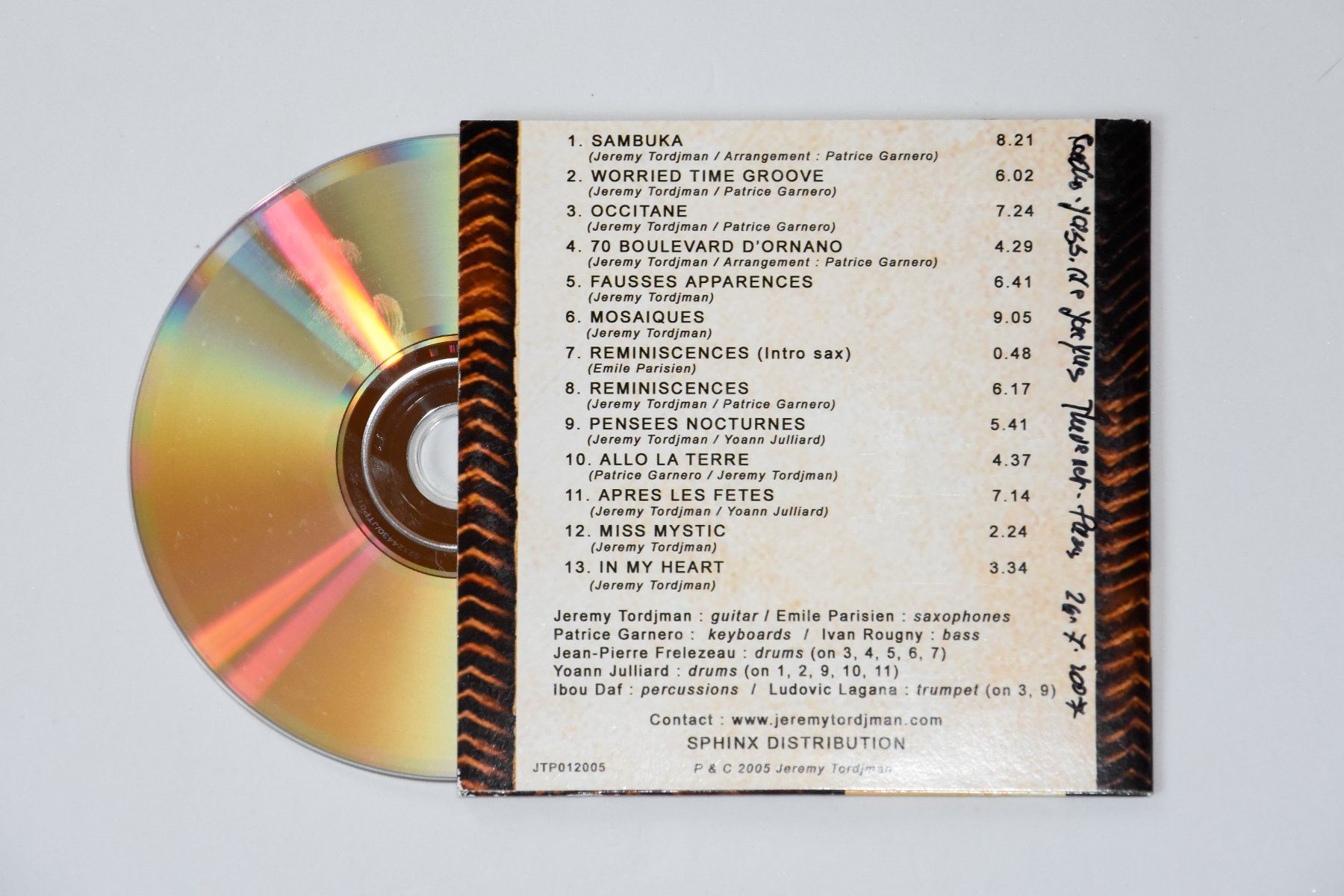 CD: Jeremy Tordjman Project - Sambuka – Usato da Belmont-sur-Yverdon venduto da ag97 1