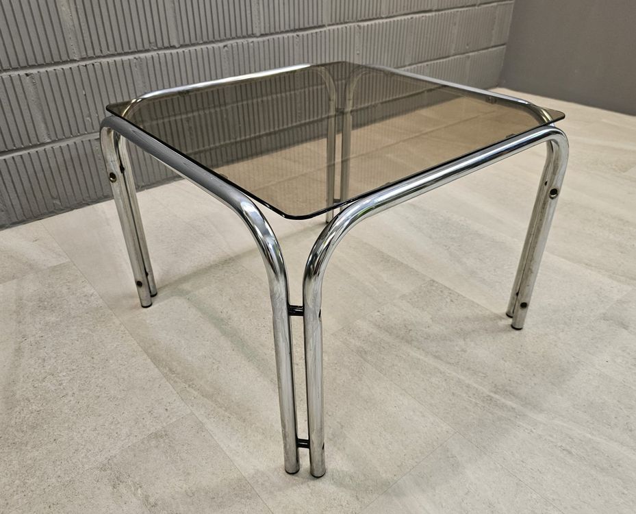 1970 Coffee Table Chrom Glas Tisch Clubtisch Couchtisch | Kaufen auf