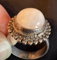 Vintage 925er Silber Ring mit Mondstein, neuwertig!