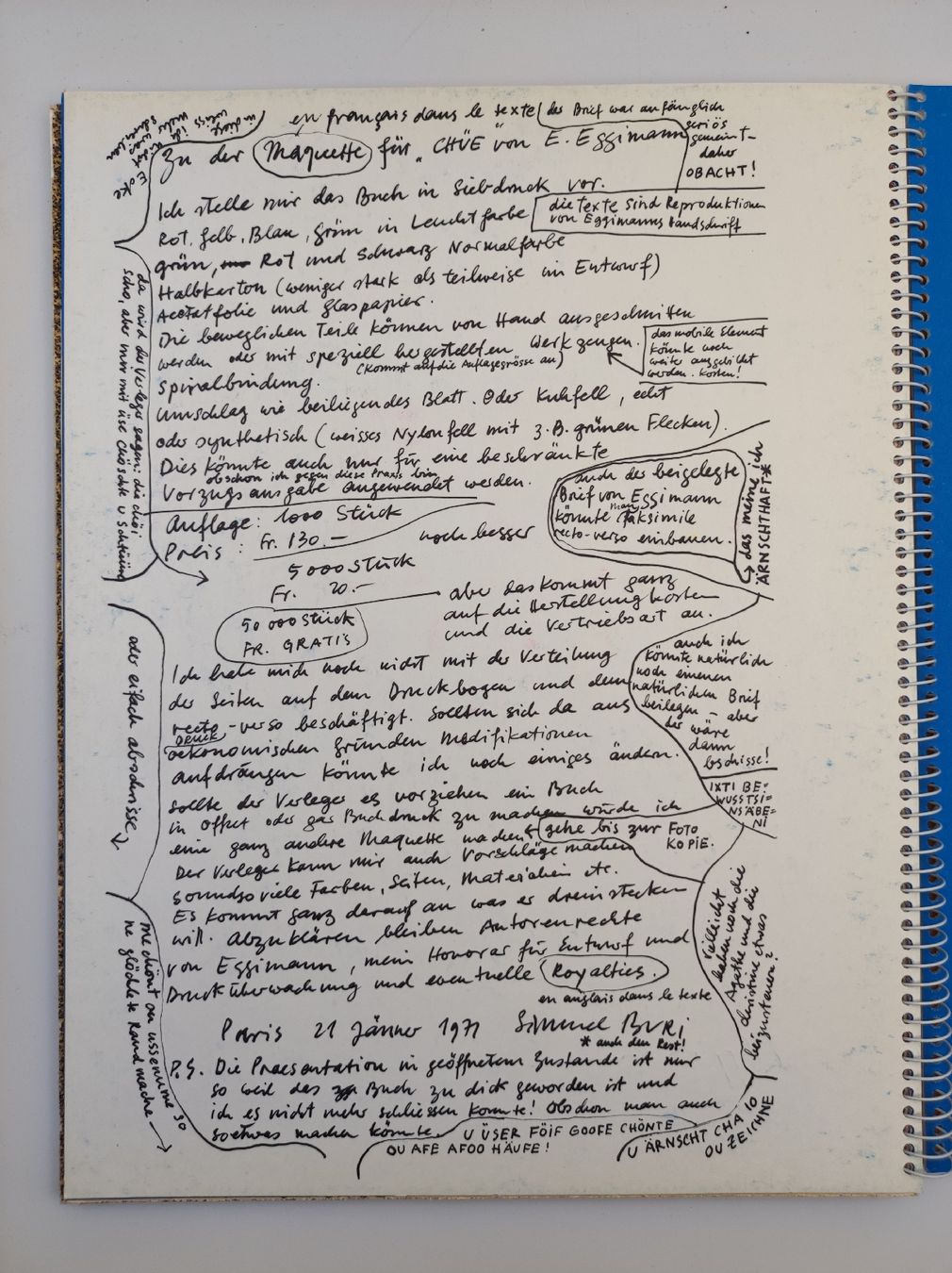 Bücher: ARTISTS BOOKS - EGGIMANN - BURI - CHÜE – Gebraucht aus Goldach von Gaip 2