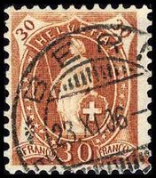 1905/07, Stehende Helvetia Nr. 88A, von BERN 23.XI.06.