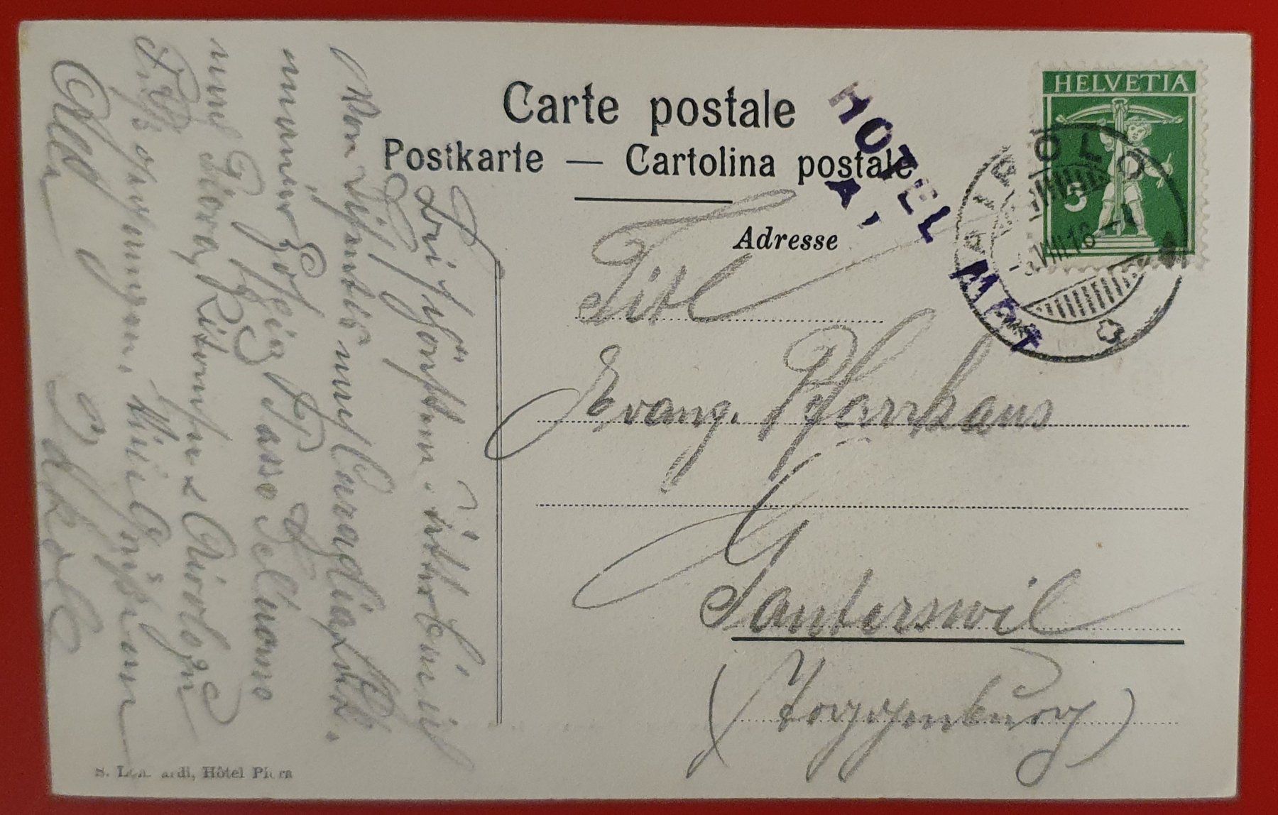 Cartoline postali: Gruss aus Piora 1918 – Usato da Kreuzlingen venduto da Rschweiz1 1