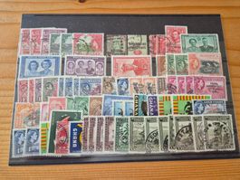 Briefmarken weltweit auf Steckkarte C2 Zustand gemäss Bilder