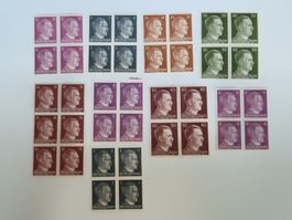 Deutsches Reich Briefmarken Adolf Hitler Blöcke postfrisch