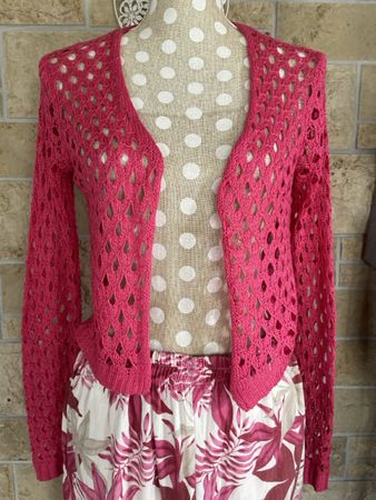 Pinke Strickjacke & Cullettehose SommerSet, Gr.36 Top!