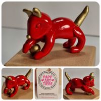 NEU/OVP Hund Figur Geschenk Box PopArt PappArt