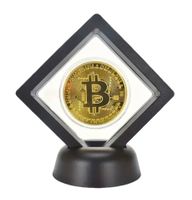 💛 Bitcoin Erinnerungsmünze mit Rahmen Ständer.