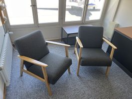 2x EKENÄSET Sessel, Eiche/Gunnared dunkelgrau