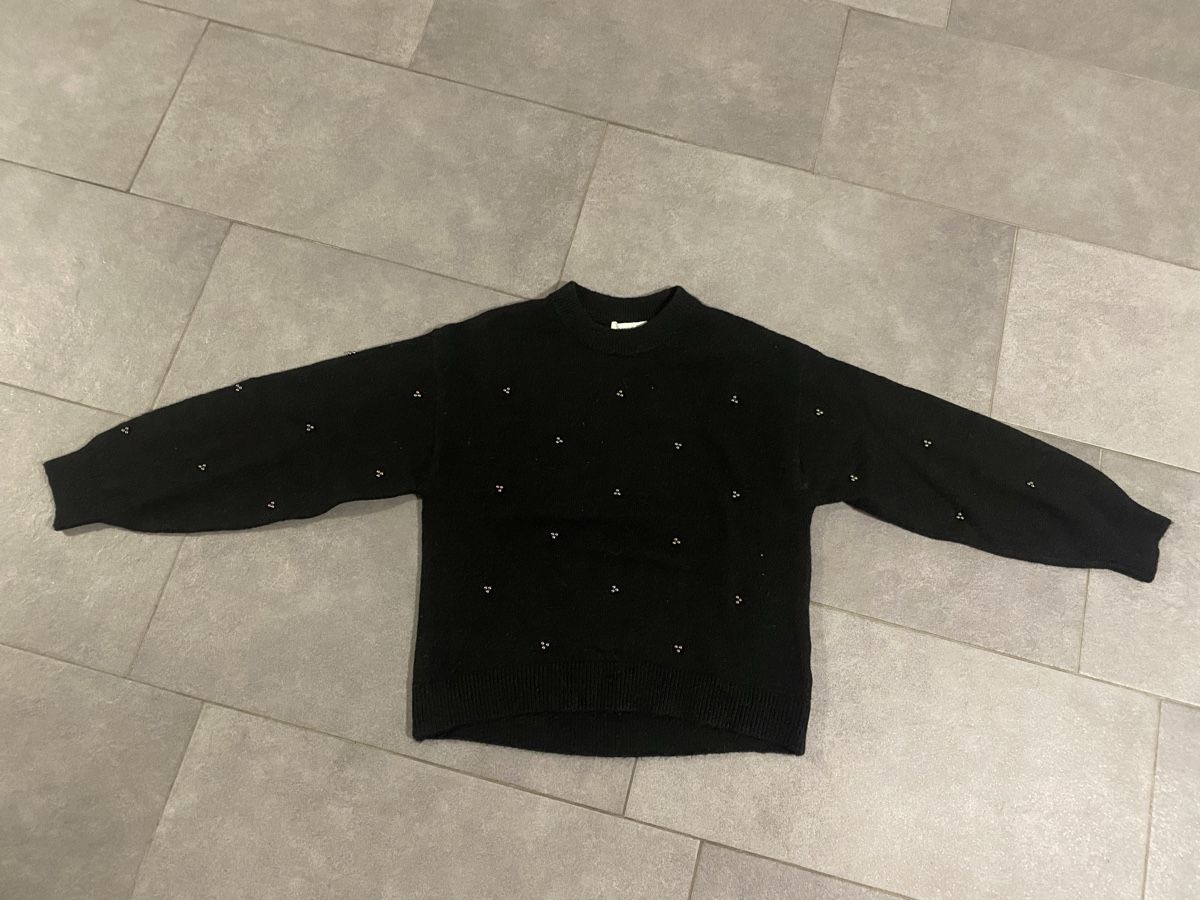 H&M Pullover & Sweatshirts: H&M Perlenpullover, schwarz, Gr. XS, guter Zustand – Gebraucht aus Ramsen von _J4N4_01