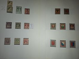 Briefmarkensammlung auf Albenblätter Pro Juventute