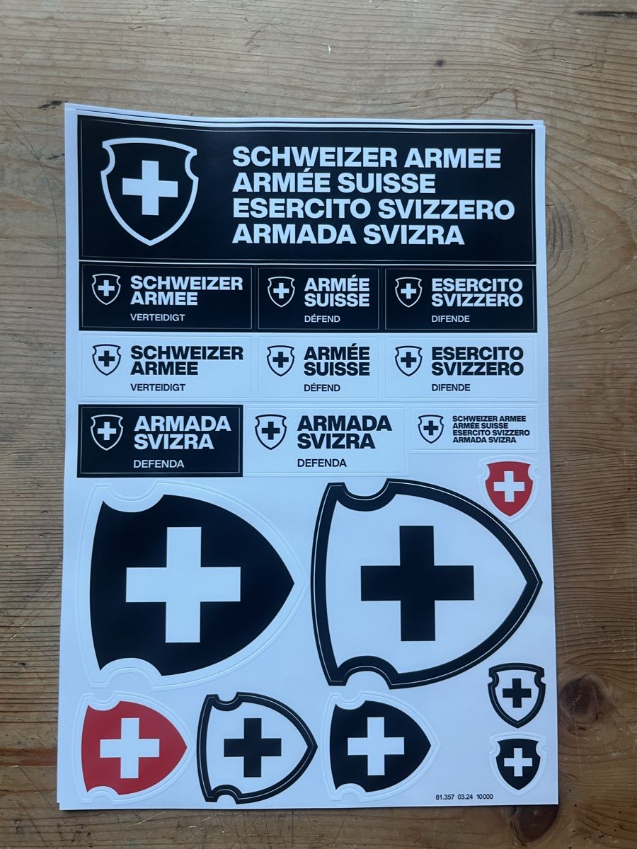 Autocollants: Stickerbogen Schweizer Armee A4 – Neuf (Voir description) à Chur par williwild