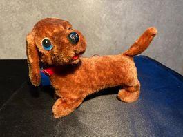 Chien Teckel Vintage à Tirer Jouet Enfant Peluche Retro A...
