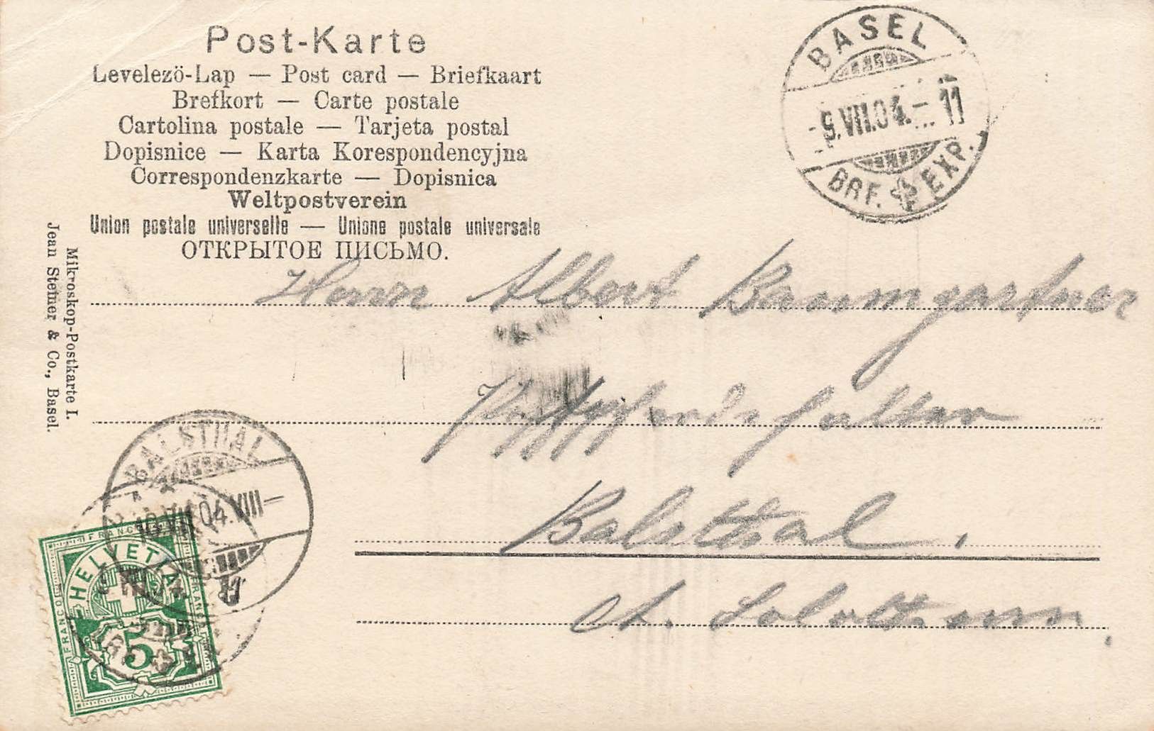 Cartoline postali: Gruss viele Basel – Usato da Biasca venduto da Blenio71 1