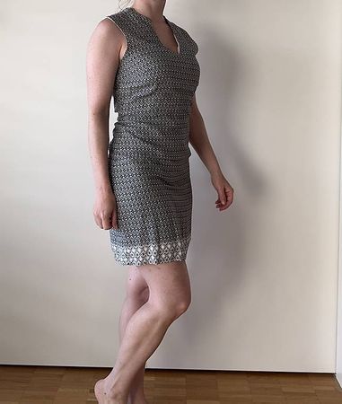 Elegantes gemustertes Kleid Gr. 36