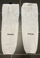 NEUWERTIGE Eishockeystulpen CCM - weiss - Grösse SR