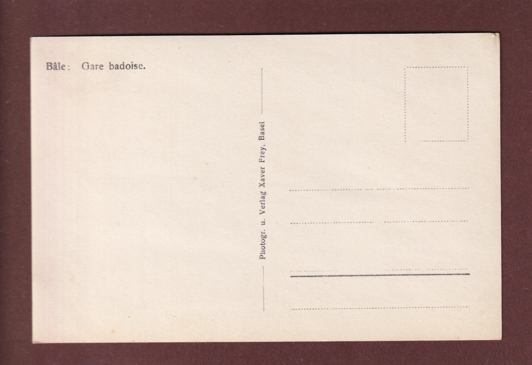 Cartoline postali: BASEL - Badischer-Bahnhof - Kutsche – Usato da Pully venduto da nicecards 1