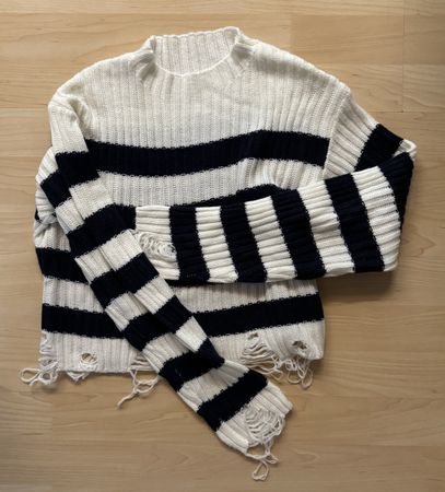 Pullover Shein gestreift blau weiss, Grösse S