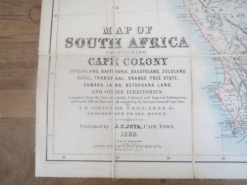 Landkarte Map of South Africa 1880 Kaufen auf Ricardo