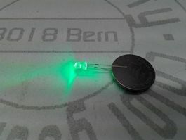 Flacker-LED klar/grün 3mm, 2 Stück