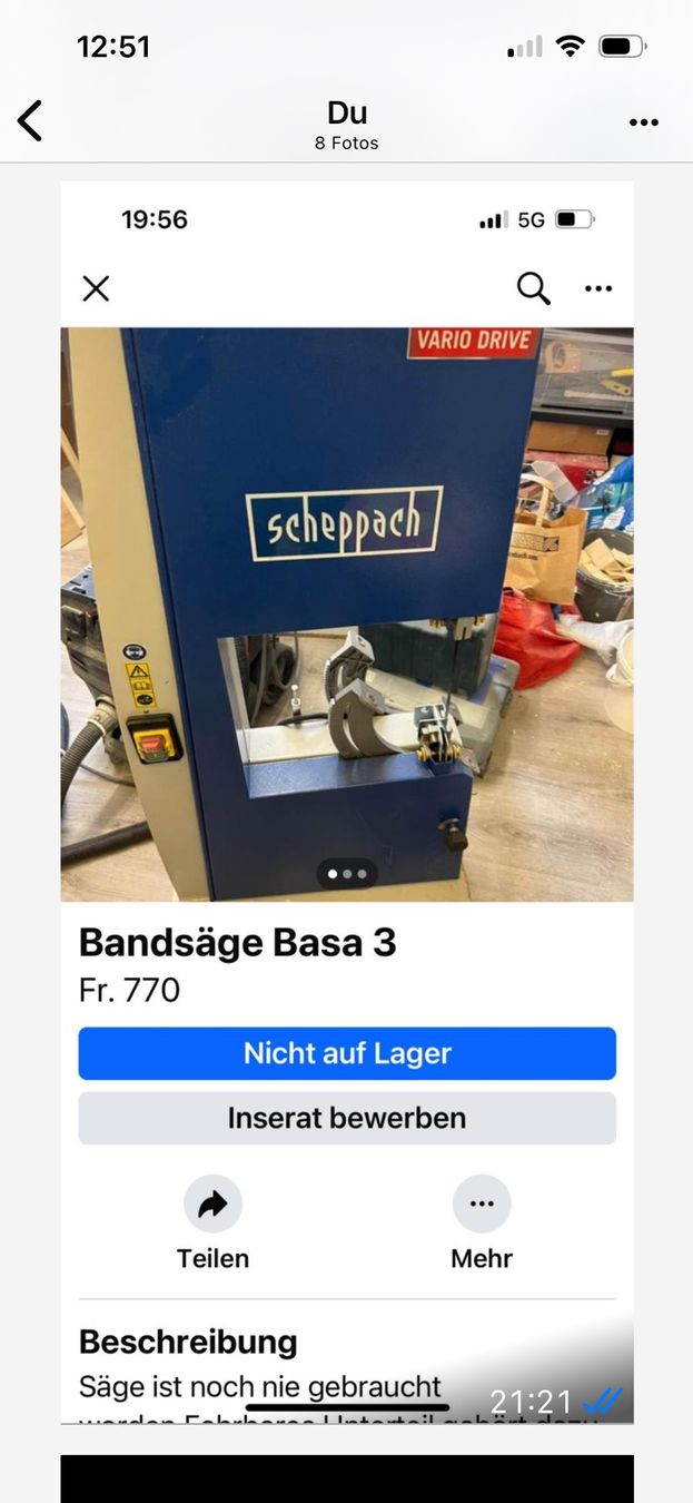 Scies: Bandsäge – Neuf (Voir description) à Langnau am Albis par uwe2105 4