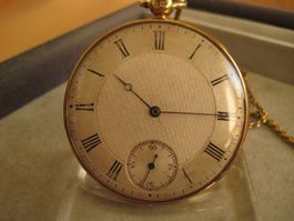 Englische  Taschenuhr mit Patent auf Doppelfeder Haus 1823