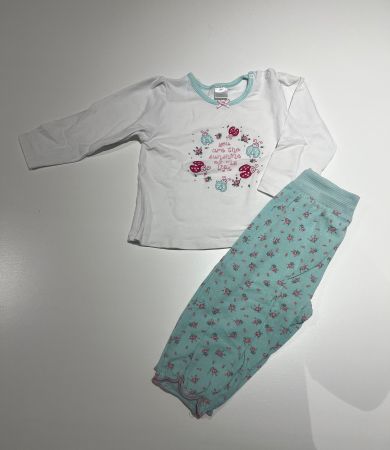 Kanz, Schlafanzug, Pyjama, weiss Mint, Gr. 68