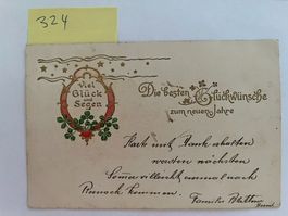 Alte Postkarte Neujahrswünsche von 1903