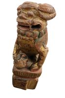 Alte asiatische Holzschnitzerei – Foo Dog / Tempelwächter