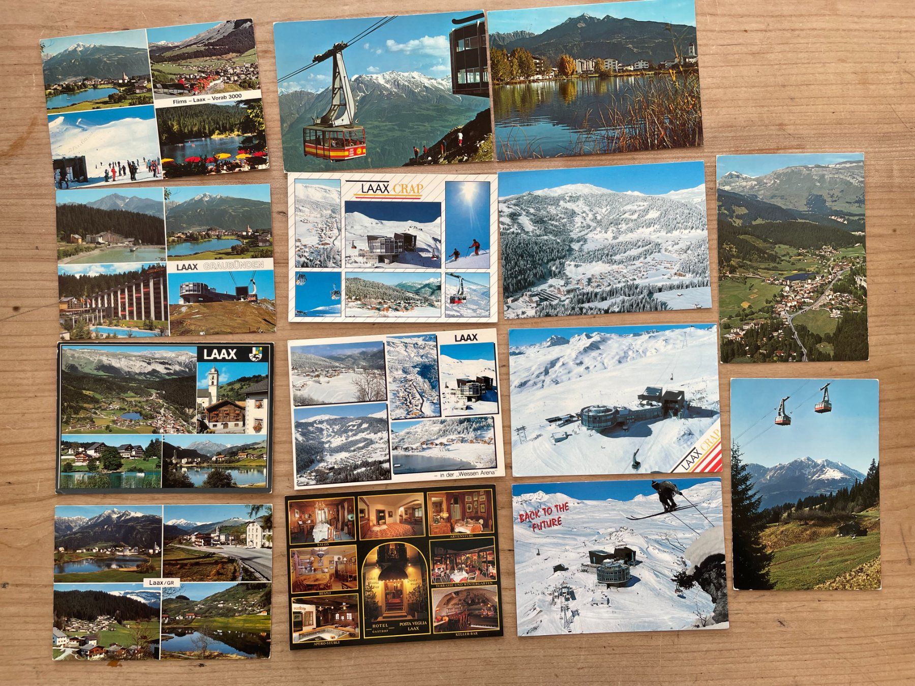 Ansichtskarten: AK GR 12 Ansichtskarten Laax und Umgebung – Gebraucht aus Thal von Danny82