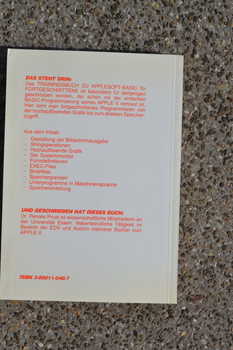 Libri: APPLE II Trainingsbuch zu APPLESOFT-BASIC – Nuovo e nell'imballaggio originale da Wil SG venduto da fanofrio 1