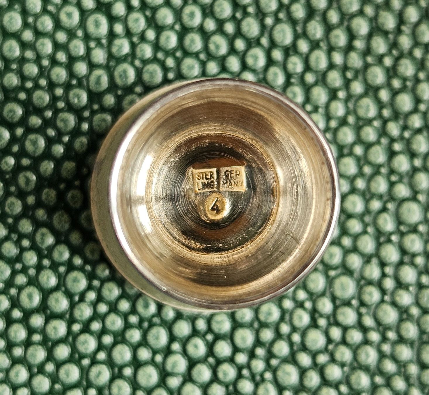Ditali: Wunderschöner antiker 925 Silberfingerhut mit Glas – Usato da Tenniken venduto da tententen30 1