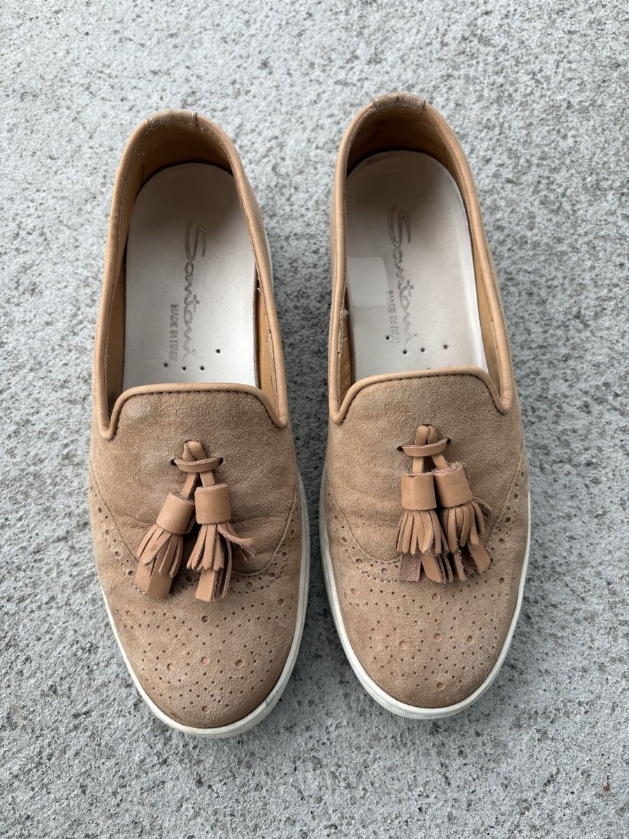 Santoni Damenschuhe: Santoni Loafer 37.5 Braun Leder – Gebraucht aus Zug von Zug-Queen