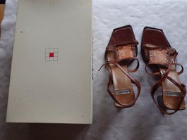 Sandaletten Dominici  braun Leder Grösse 38,5 Absatzhöhe 8cm