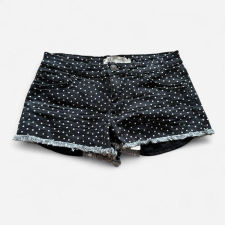 Polka Dot Denim Shorts