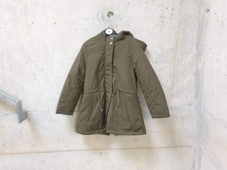 Parka / Manteau mi-saison Benetton, olive, fille, taille 110