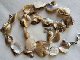 Vintage sommerliche Perlmutt Kette Collier