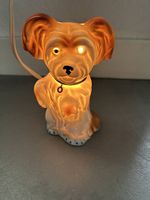 Porzellan Hund DDR Nachtlampe