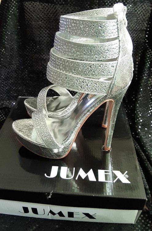 JUMEX Damen PlateauHighHeel Silber (Neu und originalverpackt