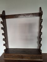 Wandregal aus Holz rustikal,Waffenregal/Gewehrhalter 