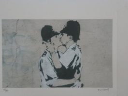 Banksy Kiss Policemen (limitiert 12/150)