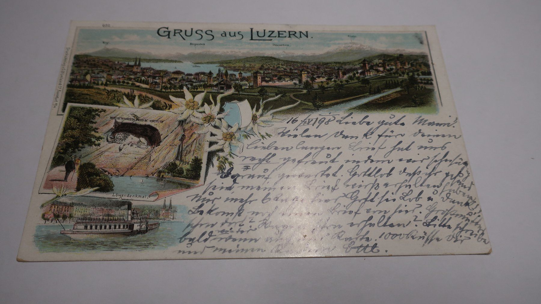 Cartoline postali: Gruss aus Luzern 1898 – Usato da Cormoret venduto da Pascalll2001 1