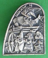 Basler Fasnachtsplakette Silber mit Nadel 1978